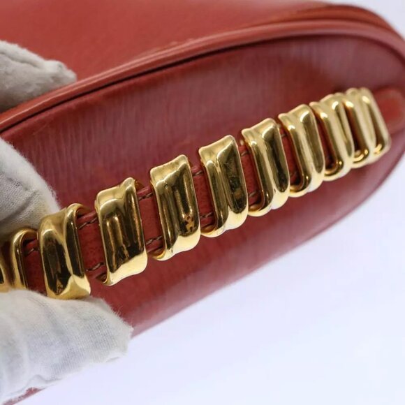 AUTHENTICITY GUARANTEED LOEWE Vanity Velazquez Twist Hand Bag Leather Orange - Picture 13 of 16